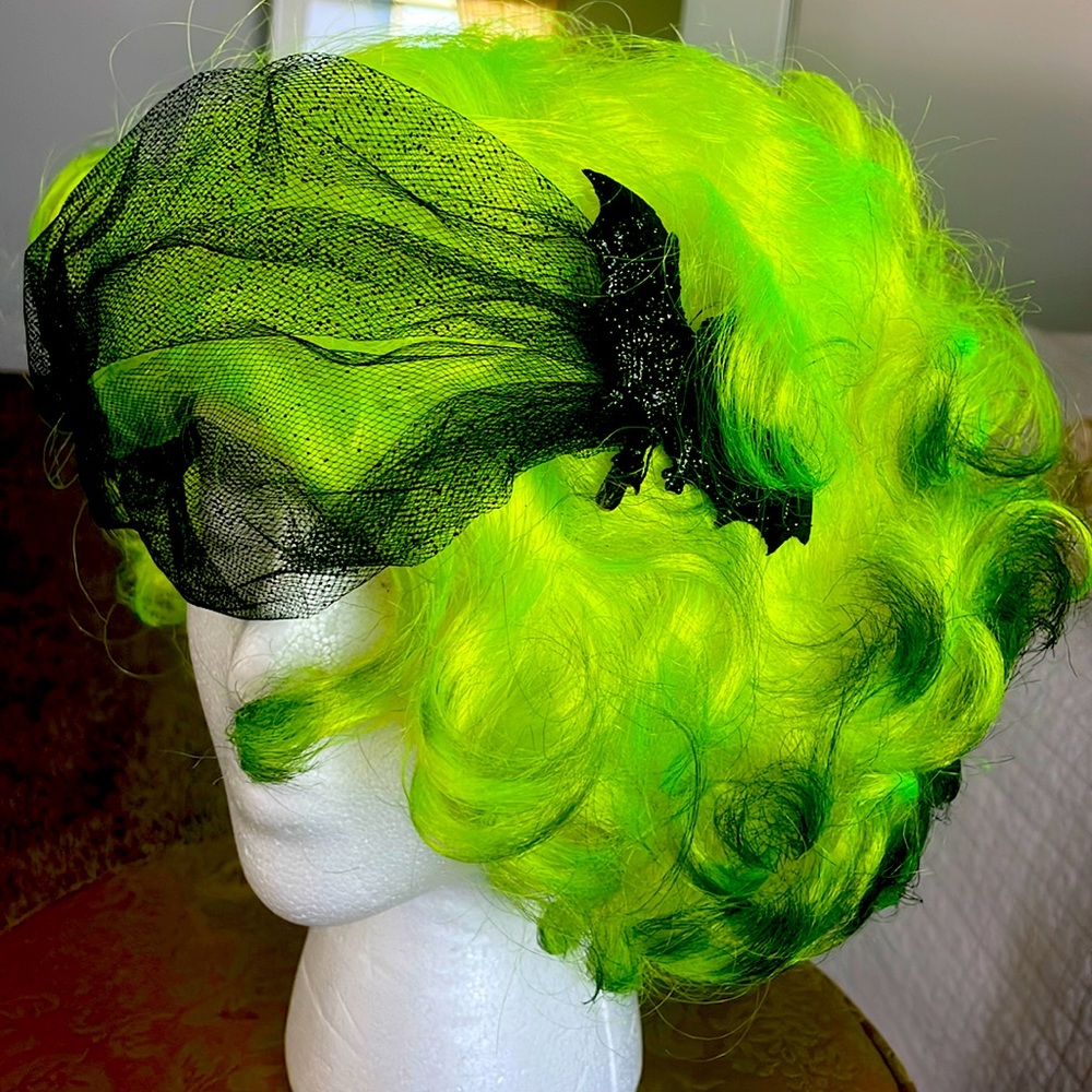 Custom Halloween neon wig.